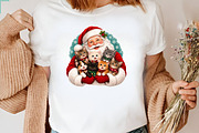 Santa Cat Christmas Sublimation PNG, a Seasonal Illustration by CraftArtStudio (Thumbnail 3 of 4)