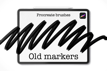 Old Marker - Procreate brush set, a Brush Add-On by Art Sproot