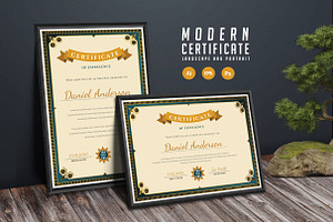 480. Modern Certificate Template