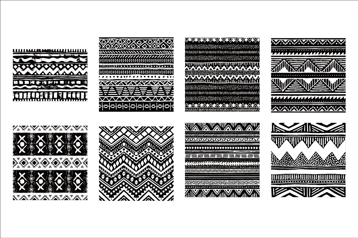 absract handdrawn seamless pattern, a Pattern Graphic by Brainware Graphic (Photo 2 of 5)