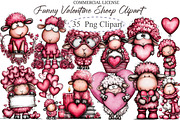 Funny Valentine Sheep Clipart, an Illustration by designcity5 (Thumbnail 1 of 5)