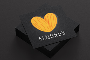 almonds logo design background