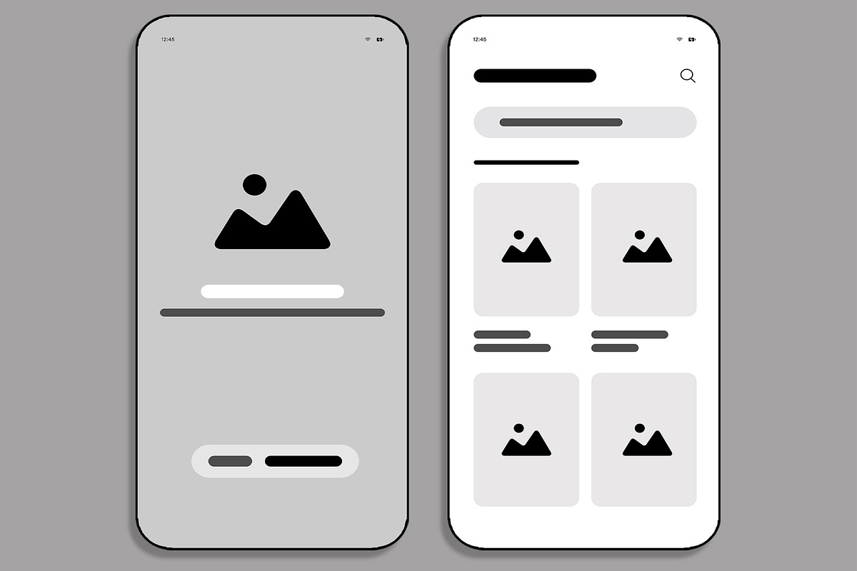 Mobile App Wireframe Template, a Wireframe Template by MightyDesign (Photo 2 of 8)