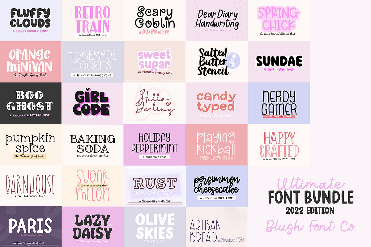 100 FONTS - Ultimate Font Bundle V4, a Font by Blush Font Co. (Photo 3 of 3)