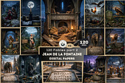 Jean de La Fontaine Fables Papers V2, an Education Illustration by ThatsDesignArt (Thumbnail 1 of 16)