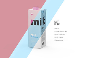 Tetra Brik Square Packaging Mockup