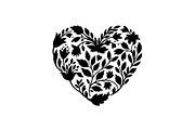 Floral Heart Silhouette Bundle, an Illustration by Designs_River (Thumbnail 17 of 31)