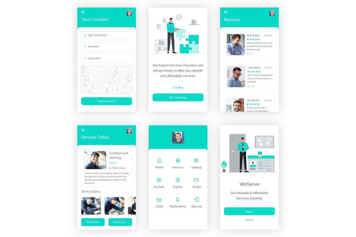 WeServe - Home Services UI Kit, an UI Kit Template by themelove (Photo 10 of 11)