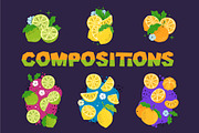 Hand-Drawn Citrus Vector Design Set, a Food Illustration by Lettering_Logo (Thumbnail 8 of 11)