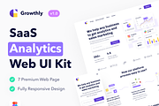 Growthly - SaaS Analytics Web UI Kit, an UI Kit Template by dhuhacreative (Thumbnail 1 of 8)
