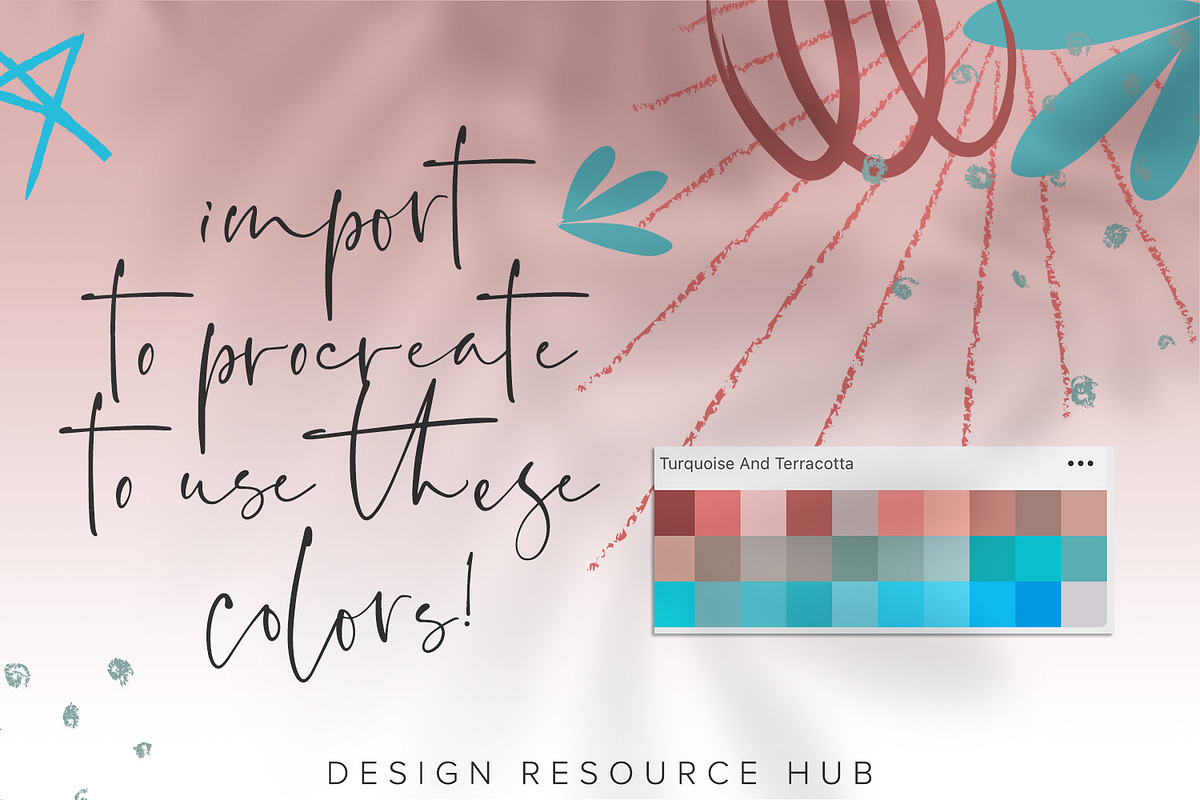 Turquoise & Terra Procreate Palette, a Palette Add-On by Design Resource Hub (Photo 3 of 3)