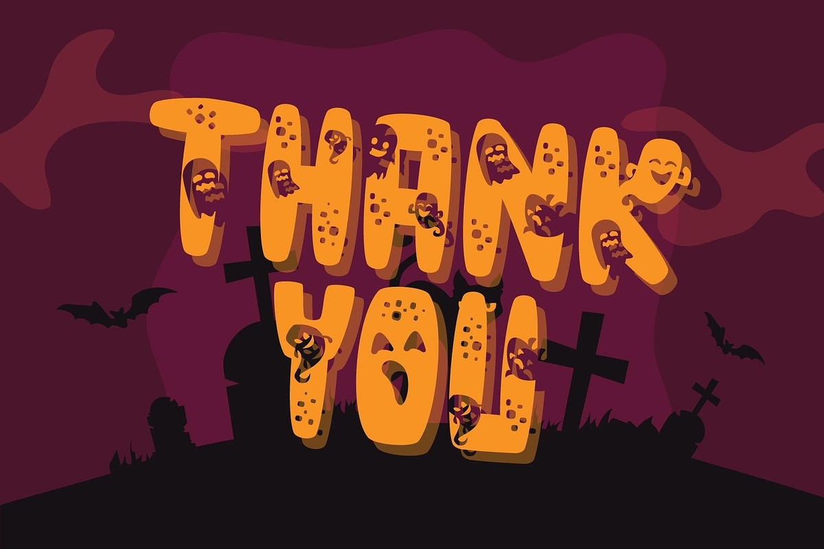 Halloween Ghost - Decorative font, a Sans Serif Font by Brown Cupple (Photo 6 of 6)