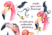 Boho flamingo Watercolor set, an Illustration by Evgeniia (Thumbnail 3 of 10)