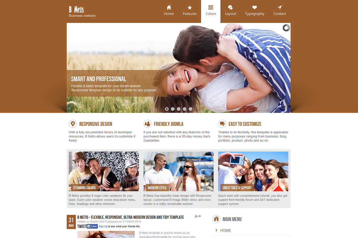 B Metis Responsive Joomla template, a Websites & App Template by Digipieces (Photo 4 of 5)