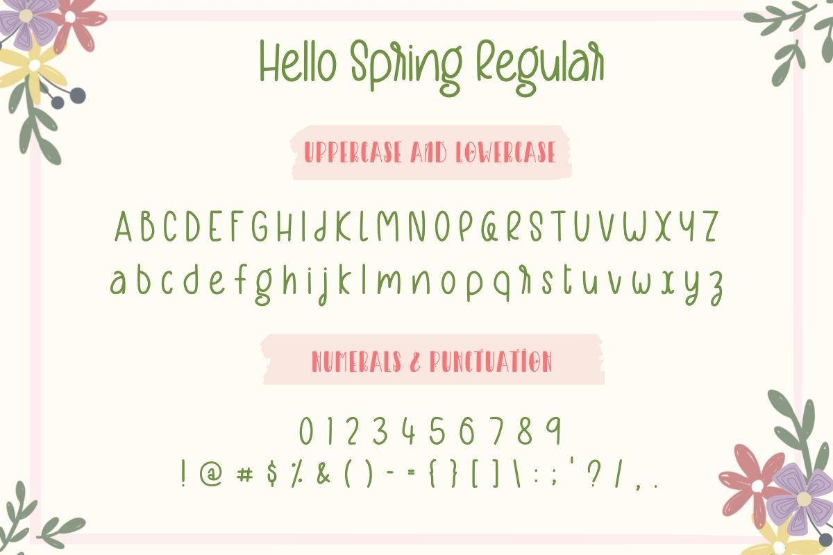 Hello Spring - Duo Font, a Handwritten Font by AnningArts (Photo 6 of 6)