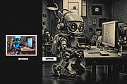 Retro Grainy Square, Poster Effect, a Layer Style Add-On by dokudokunomi (Thumbnail 2 of 4)