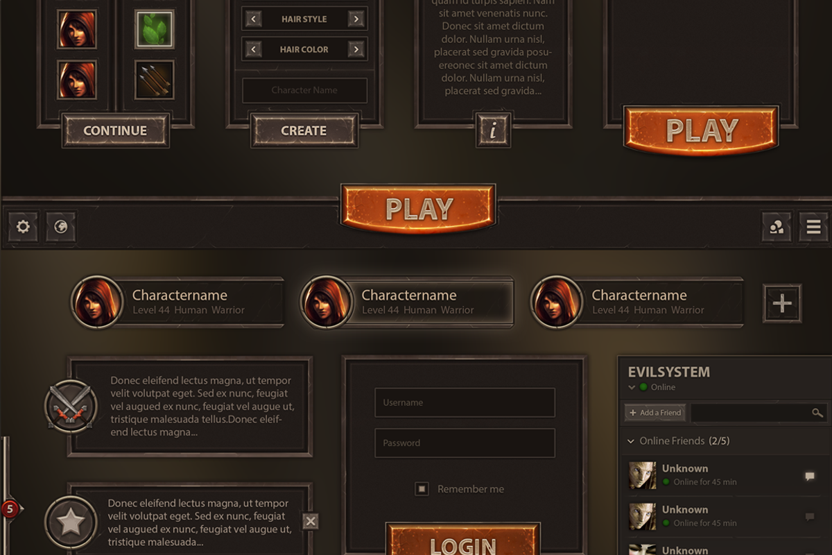 Burnblade UI, a Graphic by EvilSystem (Photo 9 of 11)