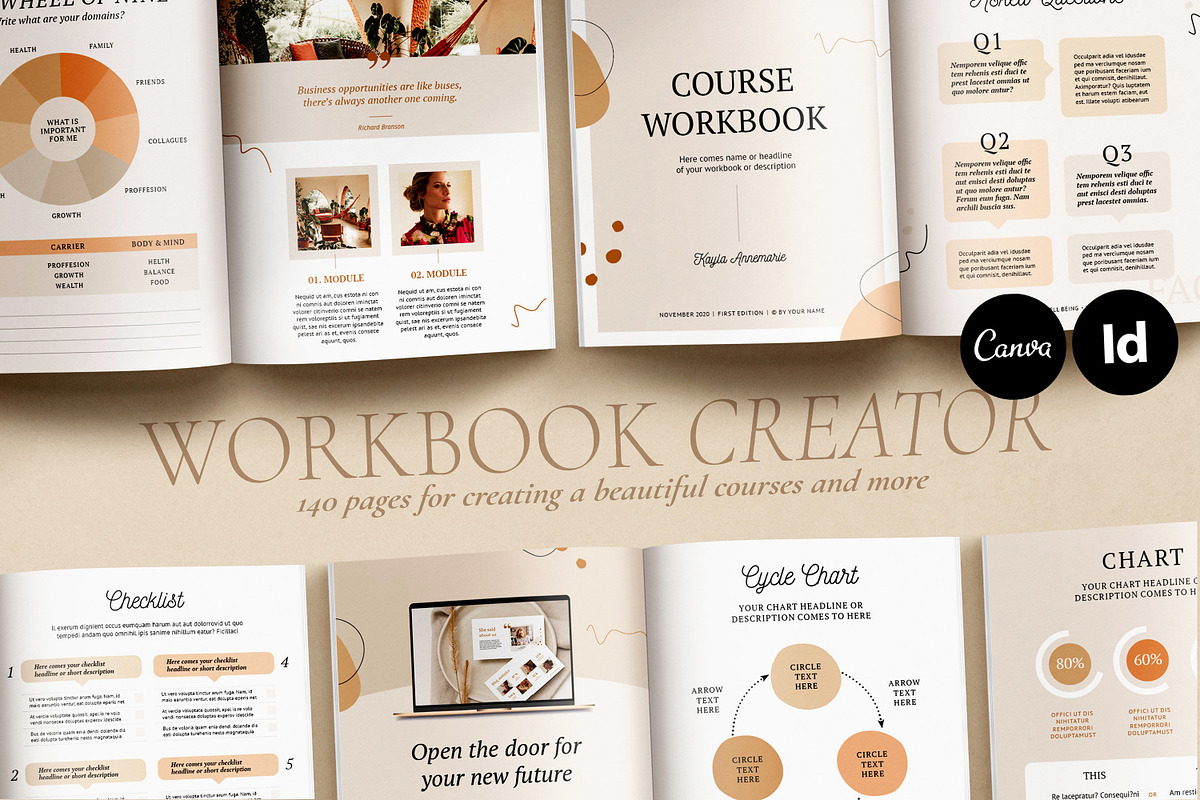WorkBook for Course Creators  Kayla, a Magazine Template by Mirazz (Photo 1 of 30)
