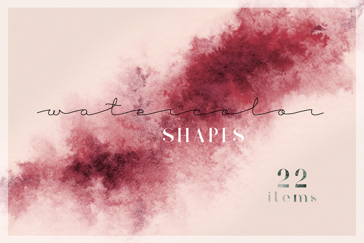 22 Watercolor Shapes, a Texture Graphic by Michael Rayback Design (Photo 1 of 6)