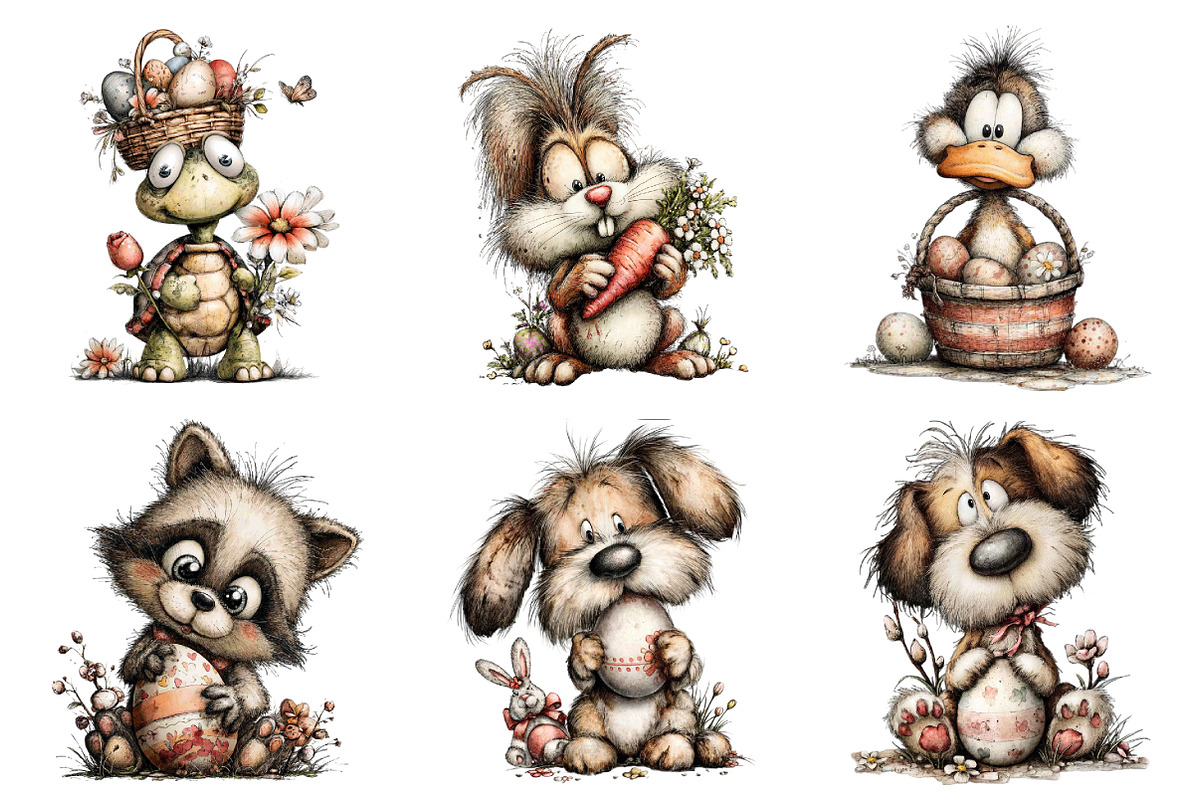 Easter Animals Clipart, an Illustration by Design Market (Photo 2 of 4)