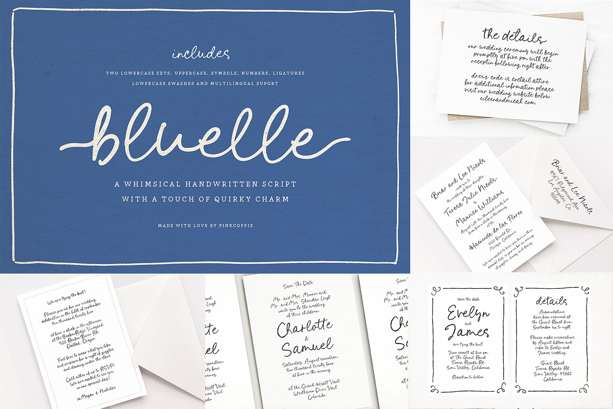 11 Whimsical Handwritten Font Bundle, a Script Font by Pink Coffie (Photo 4 of 58)