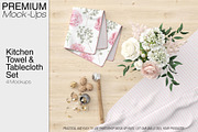 Kitchen Towel & Tablecloth Mockups, a Product Mockup by mock-ups (Thumbnail 1 of 15)