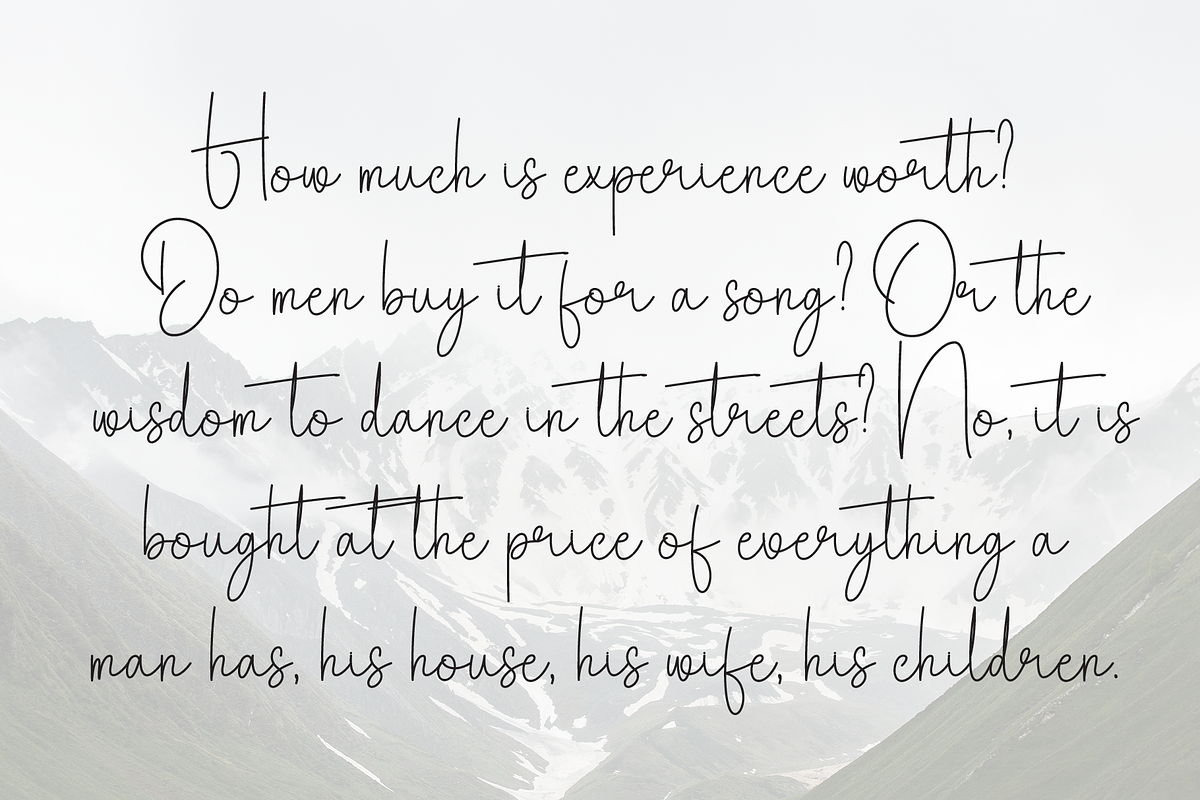 Winter Highland | Script Font, a Handwritten Font by Scratchones (Photo 6 of 8)