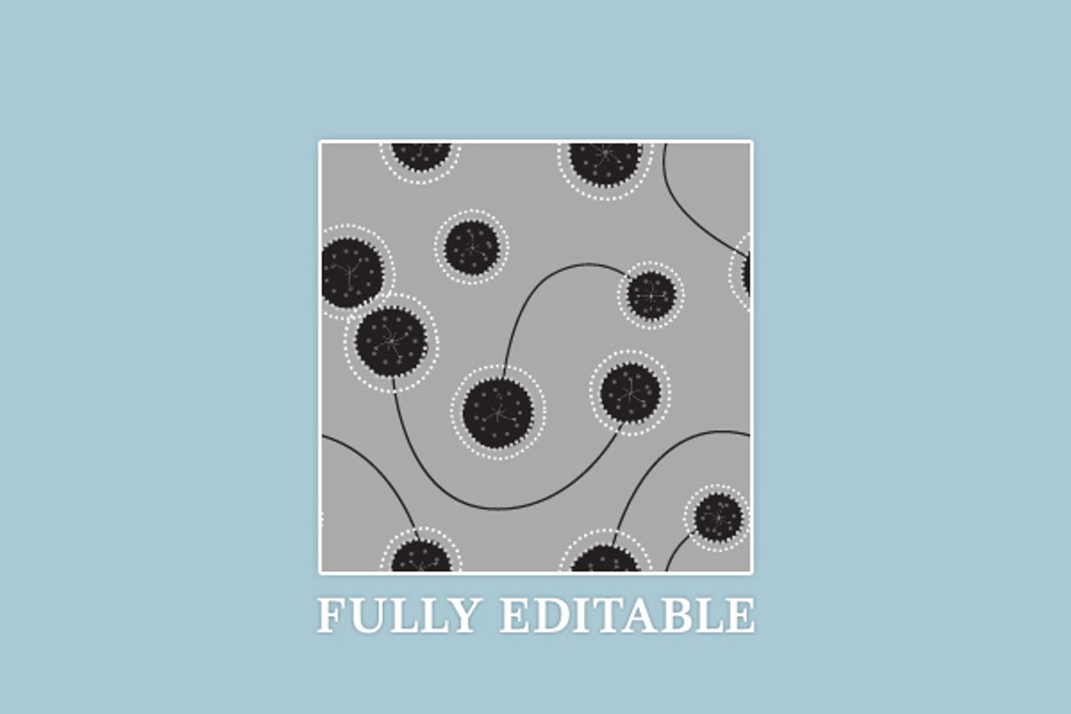 Seamless Pattern: Funky Dandelion preview 2