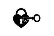 Heart Lock and Key Silhouette Icons, an Illustration by Designer_Momina (Thumbnail 47 of 51)