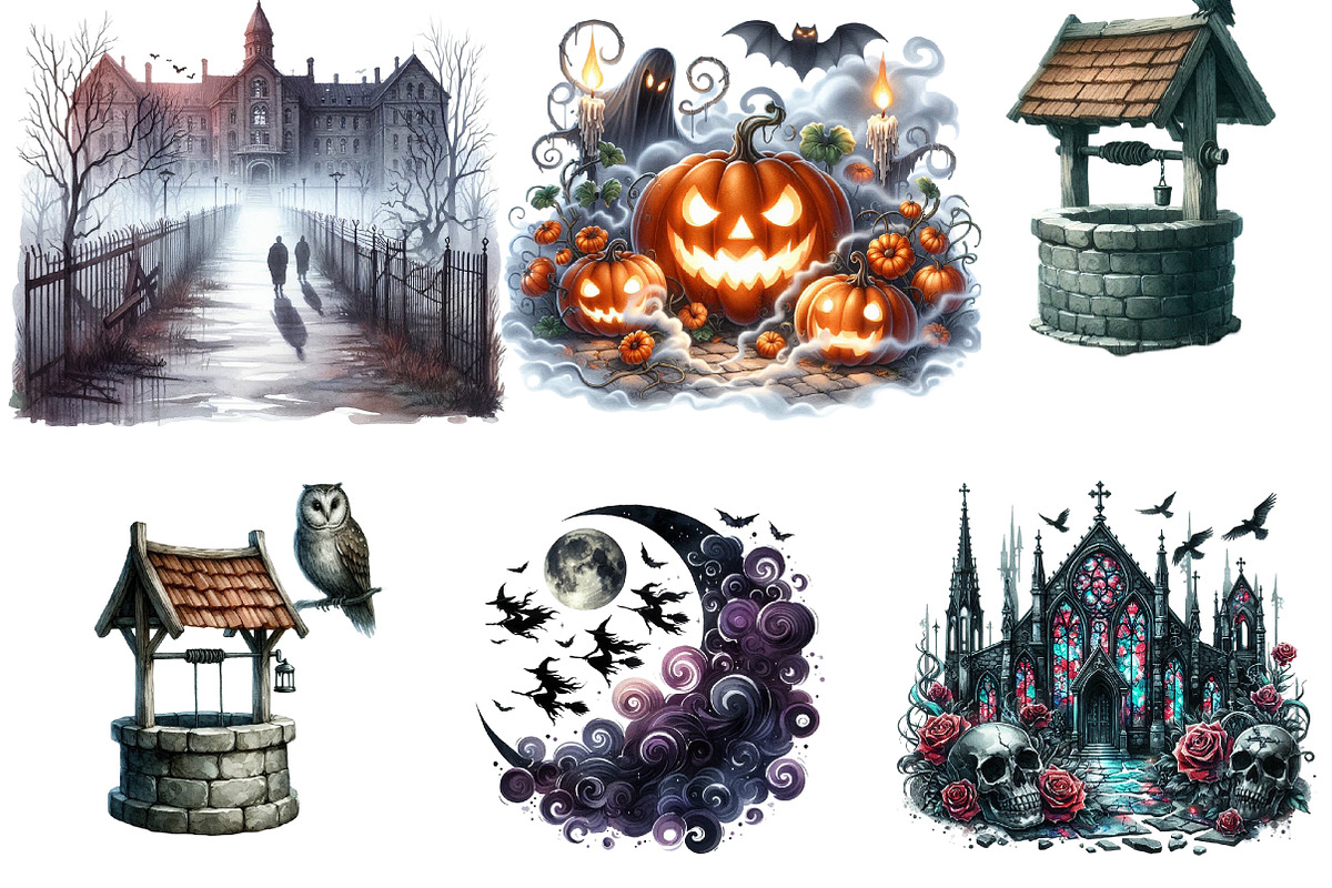 Scary Halloween Background Sublimati, an Illustration by DreamArtGraphic (Photo 2 of 5)