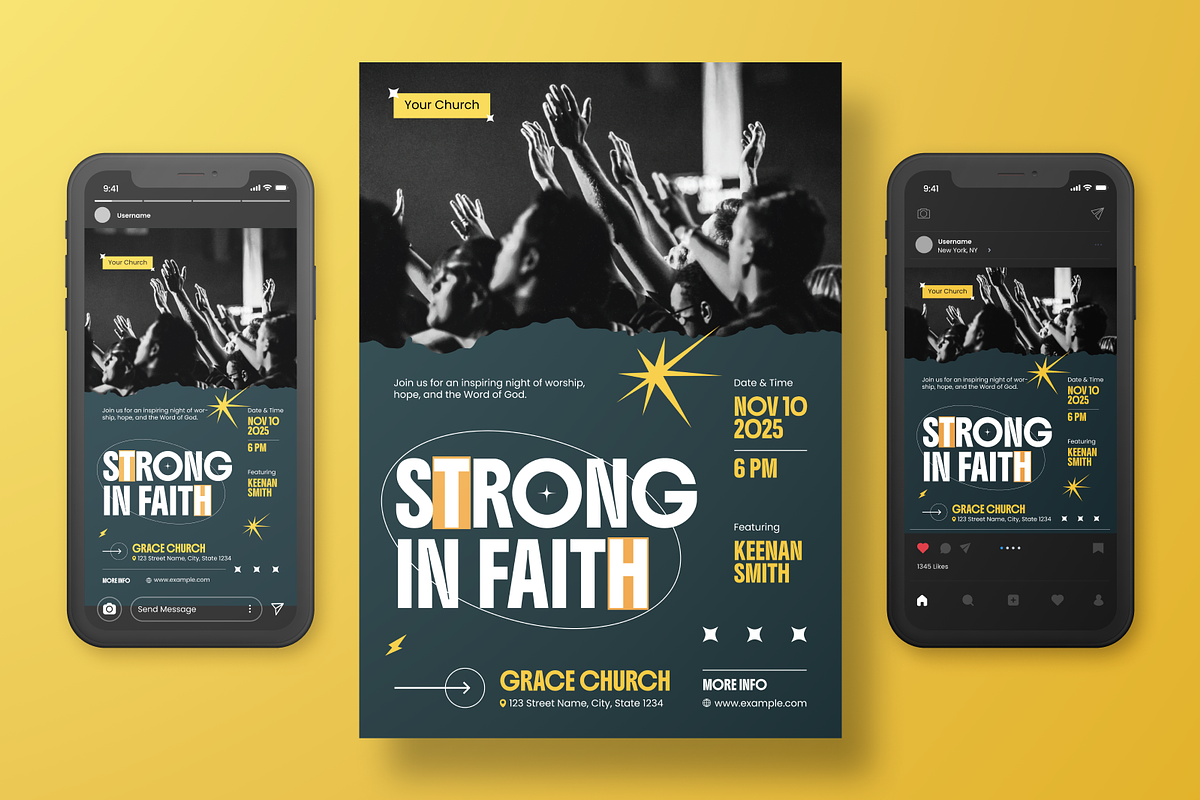 Inspirational Gospel Flyer Set, a Flyer Template by Annora Studio (Photo 5 of 6)