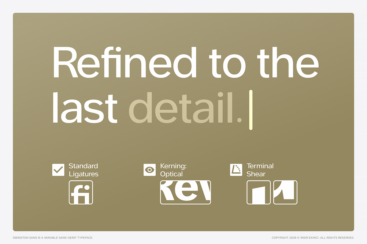 Swinston Sans Variable Typeface, a Sans Serif Font by Yasir Ekinci (Photo 5 of 17)