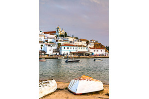 Ferragudo village with fishing boats, an Architecture Photo by Leonid Andronov