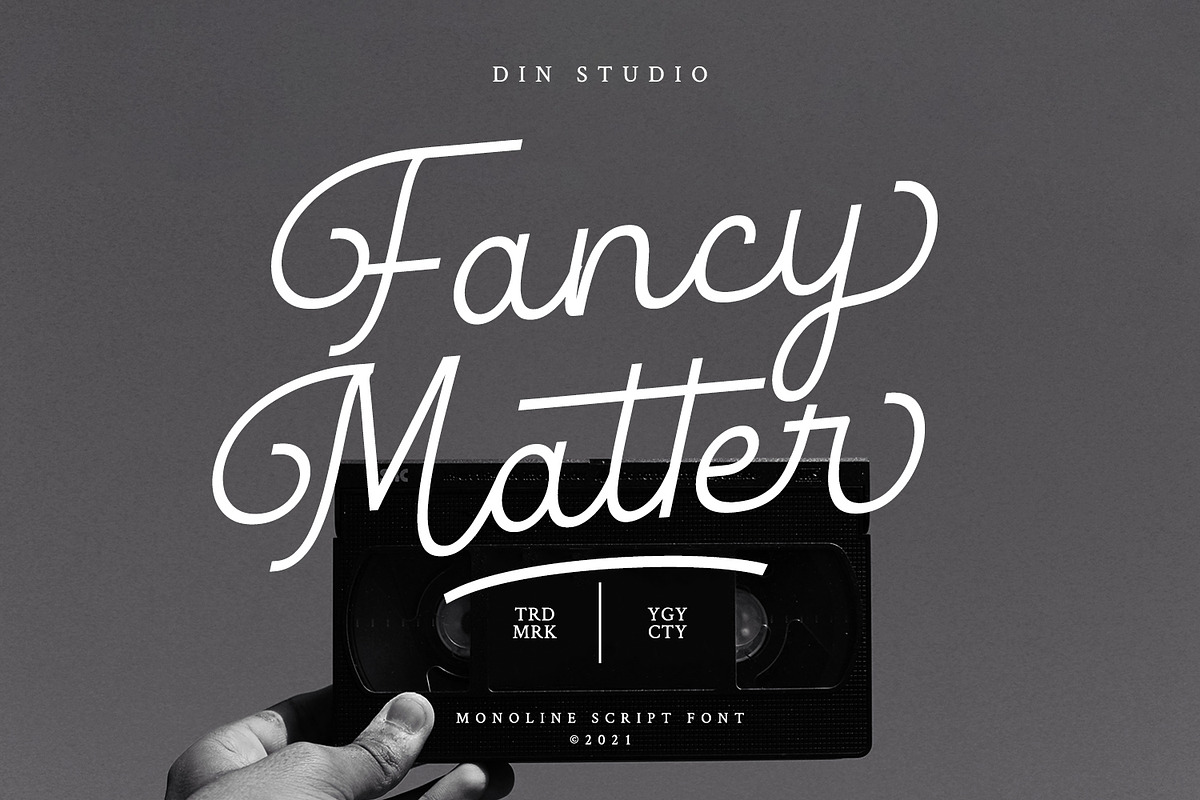 Fancy Matter, a Script Font by din-studio.com (Photo 1 of 10)