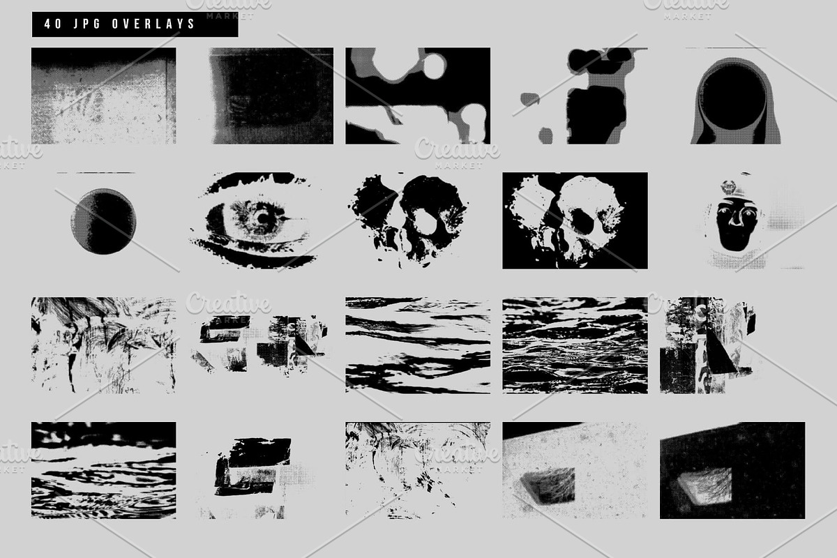 HALFTONE - 55 Distressed Overlays, an Object Graphic by Neo Ink Design (Photo 3 of 9)