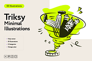 Triksy MinimaI Illustrations, an Empty State Illustration by Welovegraphics (Thumbnail 1 of 7)