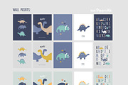 Geometric Dinosaurs - Pattern Prints, a Pattern Graphic by Brzozowska (Thumbnail 8 of 8)