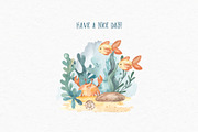 Mermaids watercolor collection, an Animal Illustration by Marina Ermakova (Thumbnail 16 of 16)
