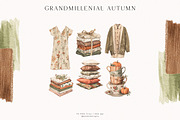Grandmillenial Autumn Collection, a Seasonal Illustration by PeDe Designs (Thumbnail 5 of 33)