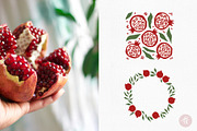 Pomegranate Fruit Clipart Set, an Object Graphic by Alena Koval (Thumbnail 9 of 16)