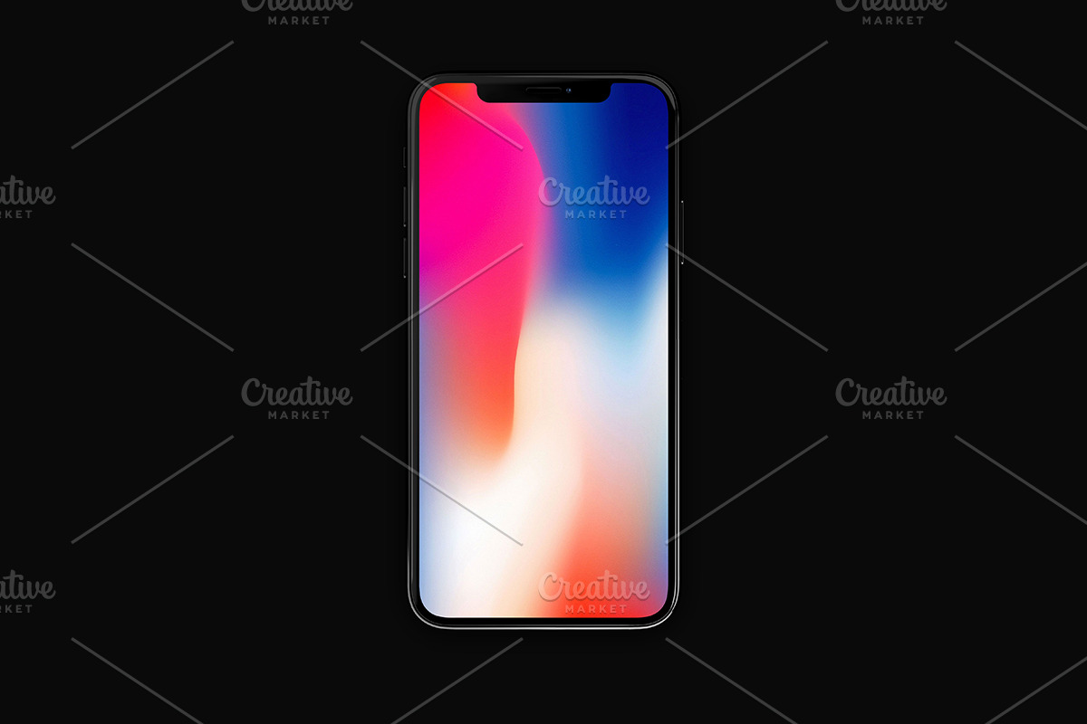 10 iPhone X PSD Mockup Set, an iPhone Mockup by Sinlatown (Photo 10 of 11)
