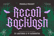 Recoil Backlash Blackletter Font, a Blackletter Font by timelesstype.co (Thumbnail 1 of 20)
