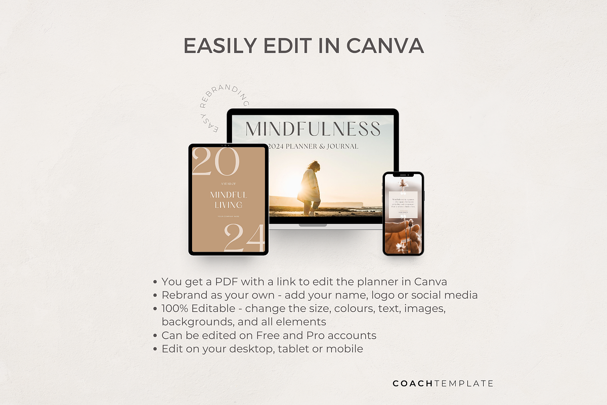 Mindfulness Monthly Prompts Workbook, a Marketing Template by COACHTEMPLATE (Photo 8 of 10)