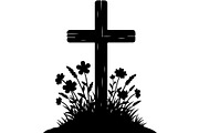 Floral Cross Silhouette, an Object Graphic by Creativeshirt (Thumbnail 20 of 20)