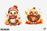 Autumn Turkey Watercolor, an Illustration by Gemstone (Thumbnail 6 of 12)