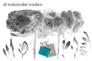 Black Ink Flowers and Watercolor, an Illustration by WBS Design (Thumbnail 8 of 26)