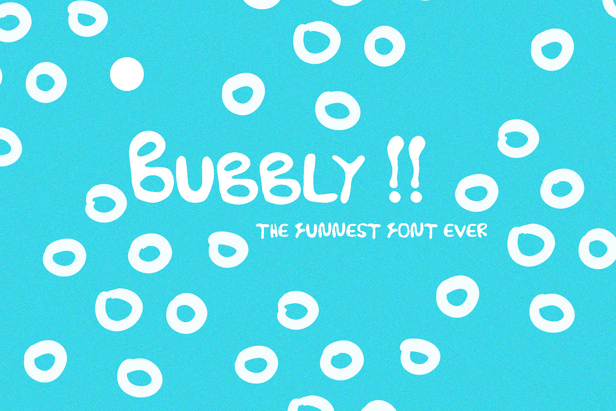 Bubbly font, is a fun and wet font!, a Font by Sofs designs (Photo 2 of 4)