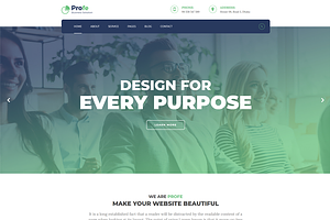 Profe – Multipurpose HTML Template, a Bootstrap Template by HasThemes