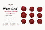 Wax Seal. Vector Set., an Object Graphic by Gomolach (Thumbnail 1 of 11)