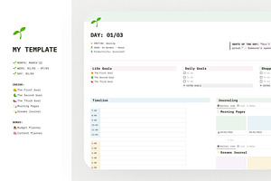 Lifestyle Planner / Notion Template